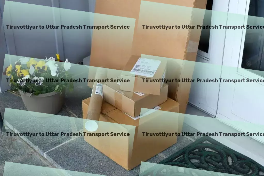 Tiruvottiyur to Uttar Pradesh Luggage Courier Efficient road shipping